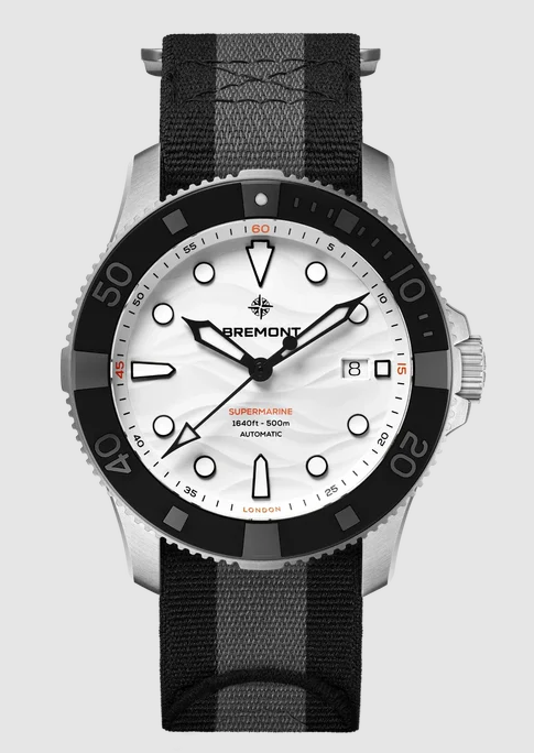 Best Bremont Supermarine 500m POLAR WHITE SM43-DT-SS-WH-N-S Replica Watch